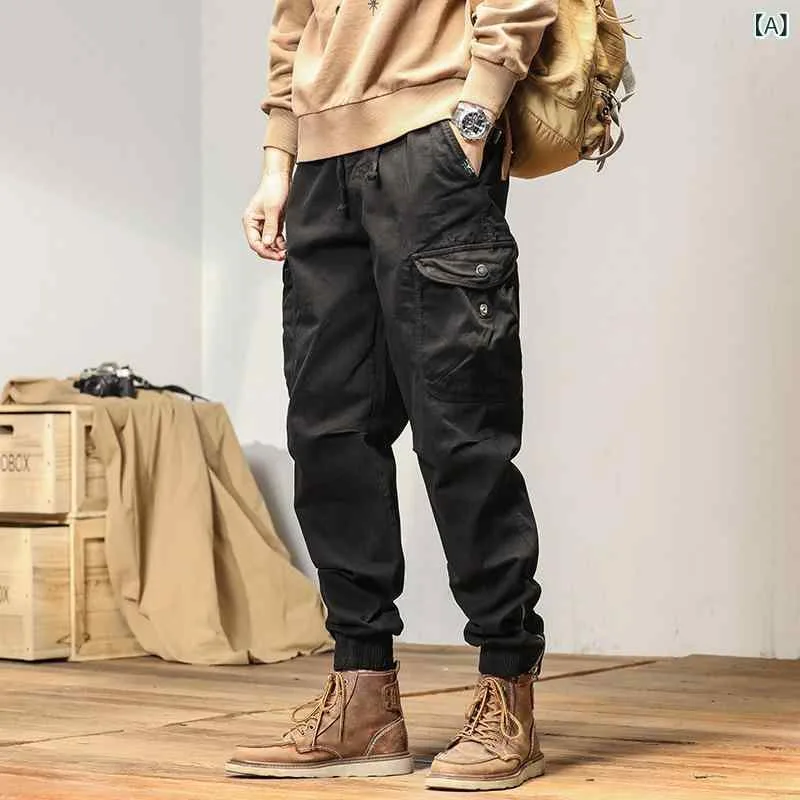 カーゴパンツ メンズ ワークパンツ ストレッチパンツ 九分丈 テーパードパンツ 無地 ロングパンツ ミリタリーパンツ 作業ズボン ボトムス 収納力抜群 動きやすい カジュアルパンツ ストレッチ アウトドア 登山