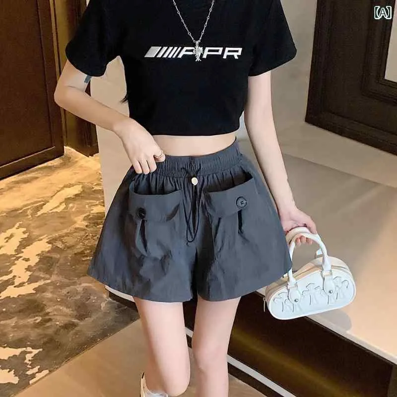 ショートパンツ レディース ワークパンツ ワイドシルエット シンプル カジュアルベーシック スタンダード普段使いナチュラル無地定番