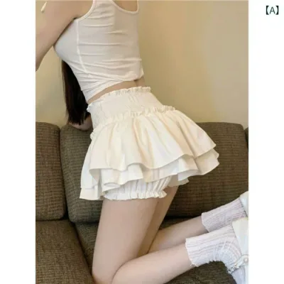 ミニスカート レディース スカパン Aライン ティアード キュロットパンツ フレア ショート丈 裏地付き ブラック チュチュスカート ダンス衣装 ステージ衣装 ボリューム 春夏 発表会