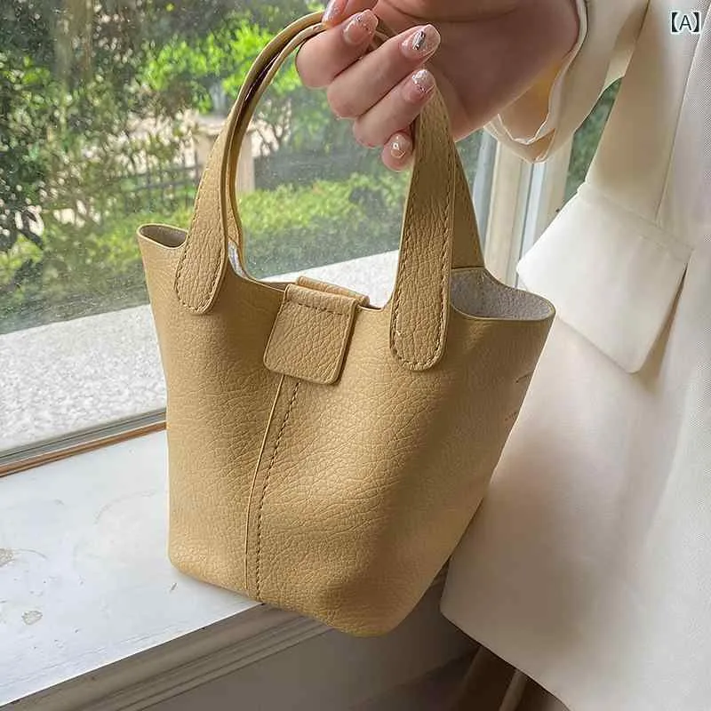ハンドバッグ レディース バケツバッグ 2way ショルダー 斜めがけ 肩掛け 手提げ 自立 シボ加工 合皮 レザー調 柔らかい 軽量 マチ広 収納 大容量 お出かけ 通勤 通学 旅行 カジュアル デイリー 鞄 かばん