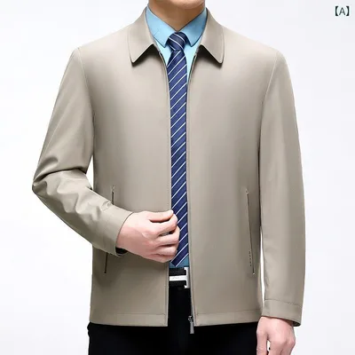 ジャケット メンズ 紳士服 アウター ブルゾン スイングトップ スプリングコート ビジネス カジュアル 襟付き シンプル 無地 形態安定 シワになりにくい 羽織り 春秋 贈り物 ギフト 上着 通勤 定番 ジャンパー ライトアウター