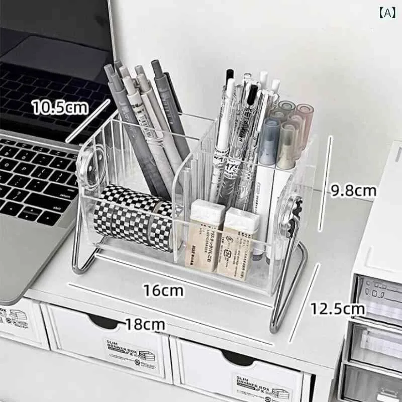 収納ボックス 卓上 メイクボックス アクリル 小物入れ 透明 化粧品 ケース コスメ ドレッサー デスク 整理 文房具 スタンド ラック 大容量 事務用品 インテリア 雑貨 クリア ディスプレイ 省スペース マルチケース 机上 ライフスタイル シンプル