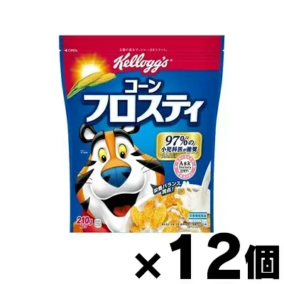 在庫限り、特価品!【送料無料!】ケロッグ コーンフロスティ 袋 210g×12個 4901113804706*12