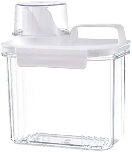 大容量洗濯洗剤容器ランドリーボトル~計量キャップ×透明デザイン柔軟剤・洗剤収納におしゃれで便利