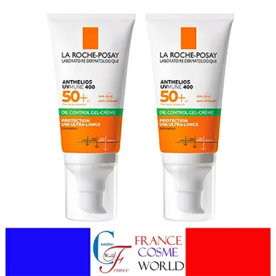 ラロッシュポゼ アンテリオス UVMUNE 400 ジェルクリーム オイルコントロール SPF50+ 50mL 2個セット ドライタッチ マットな肌に 日焼け止め 送料無料 LA ROCHE POSAY ANTHELIOS