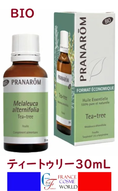 【正規品】プラナロム PRANAROM ティートゥリー BIO 30mL P-109 Tea-Tree (Melaleuca alternifolia) ケモタイプ精油 エセンシャルオイル アロマ アロマオイル ケンソー リラックスハーブ 海外通販 送料無料 フランスより直送