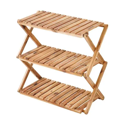 Captain Stag Men's Women's CS Classics Wooden 3 Tier MOVE Rack Outdoor Equipment Free Shipping CAPTAIN STAG UP-2581