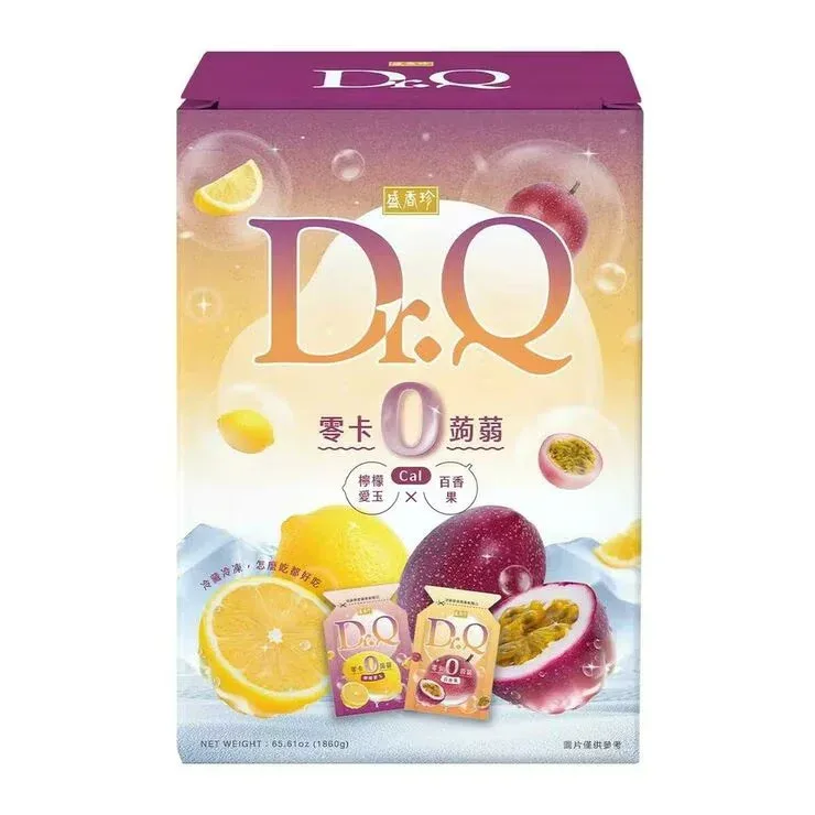 【1等100%ポイントバック! ※要エントリー】盛香珍 Dr.Q ゼロカロリー蒟蒻ゼリー パッションフルーツ + レモン愛玉(オーギョーチ)1860g - SHJ Dr.Q Zero Cal Jelly Passion Fruit + Lemon Aiyu 1860g