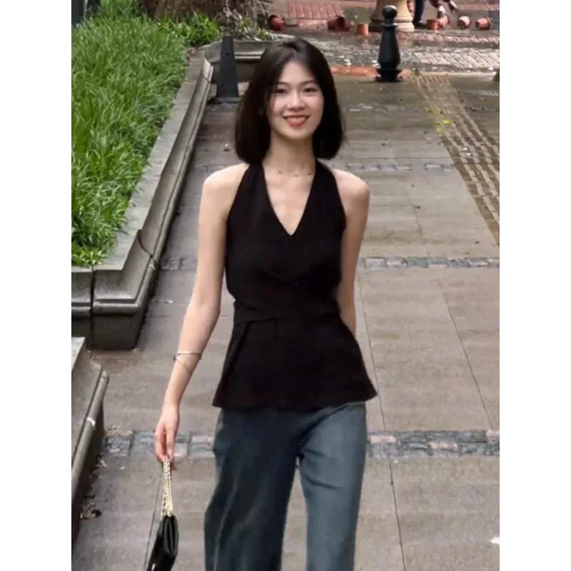 キャミソール レディース おしゃれ 夏 薄手 スリム ウエストスリム 美背 涼しい 快適 Vネック アシンメトリー