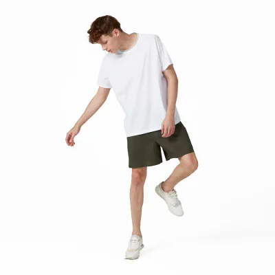 Tシャツ メンズ スポーツ 半袖 伸縮性 快適 アウトドア ランニング ジム トレーニング フィットネス レギュラーフィット ショート丈 ホワイト ネイビー 春夏