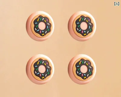 戸当り クッション 開き戸 取っ手 衝突 騒音 傷 防止 ドアストッパー PVC ソフト 粘着テープ 便座 家具 緩衝 セット かわいい ドーナツ アイスクリーム キャンディー