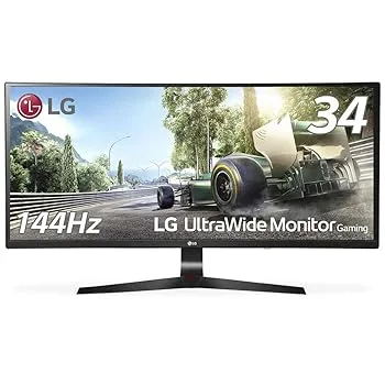【中古】LG ゲーミング モニター ディスプレイ 34UC79G-B 34インチ/21:9 曲面 ウルトラワイド/IPS 非光沢/144Hz/DisplayPort×1,HDMI×2