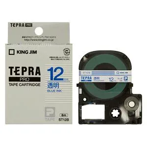 (まとめ買い)キングジム PROテープカートリッジ・透明ラベル ST12B 00046405 〔3個セット〕【北海道・沖縄・離島配送不可】