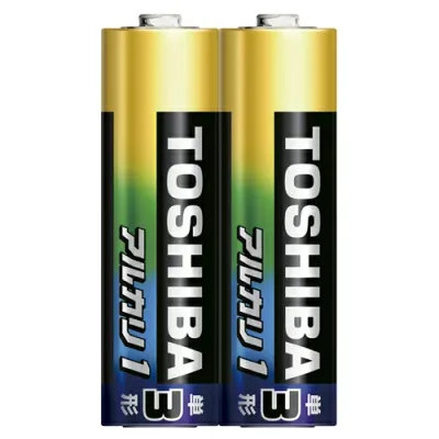 【メール便発送】東芝 アルカリ乾電池 単3形 2本パック LR6AN 2KP 【代引不可】