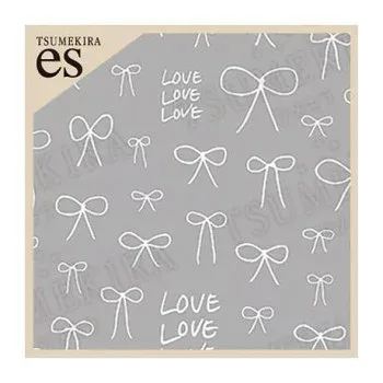 TSUMEKIRA Nail Sticker es Handwritten Ribbon White ES-RBN-001