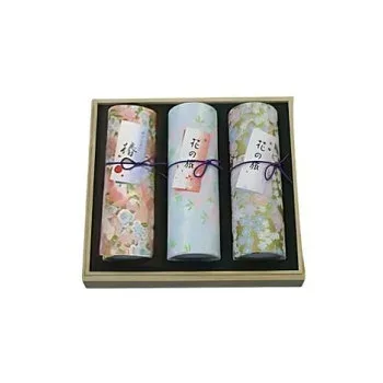 奥野晴明堂 花くらべ(桜・椿(赤)・紅梅)筒3本入 桐箱入り 【沖縄配送不可】