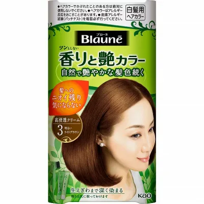 【医薬部外品】ブローネ 香りと艶カラー クリーム 3 明るいライトブラウン 80g 花王