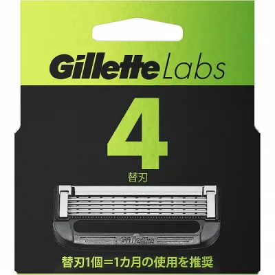 ジレットラボ角質除去バー搭載替刃4B (4個入り)