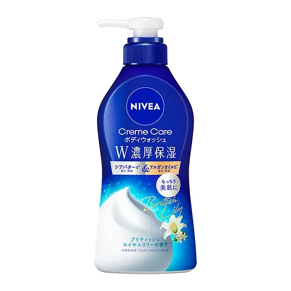 花王 ニベア クリームケアボディウォッシュ W濃厚保湿 ブリティッシュロイヤルリリーの香り ポンプ 460ml 花王