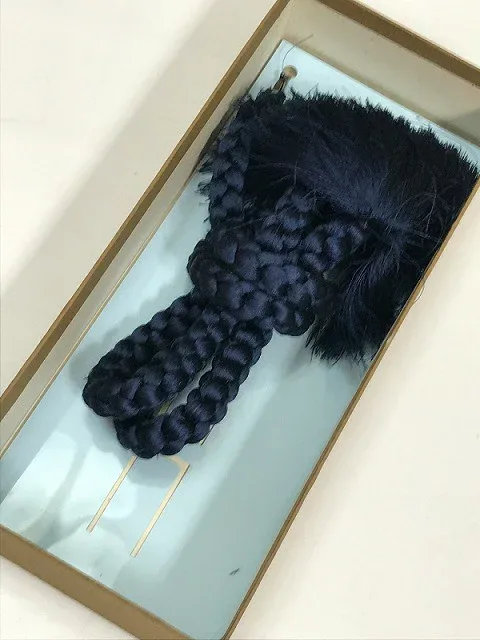 1000円均一セール 【中古】羽織紐 男物 正絹 濃紺無地