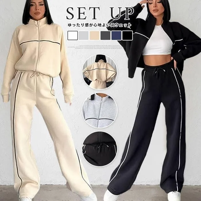上下セット レディース セットアップ 韓国服 セット スウェットパンツ スウェット パジャマ 長袖 パンツ ボトムス