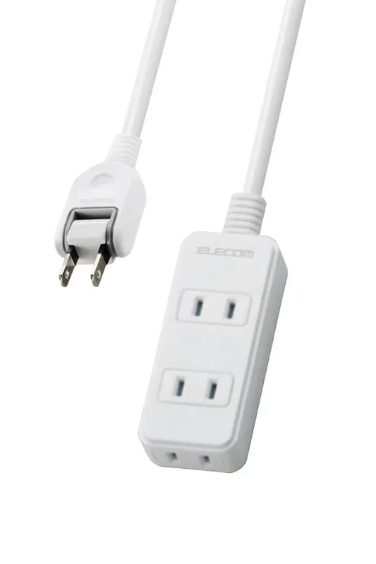 エレコム 電源タップ 雷ガード スウィングプラグ ほこりシャッター付 3個口 1m ホワイト T-KST02-22310WH