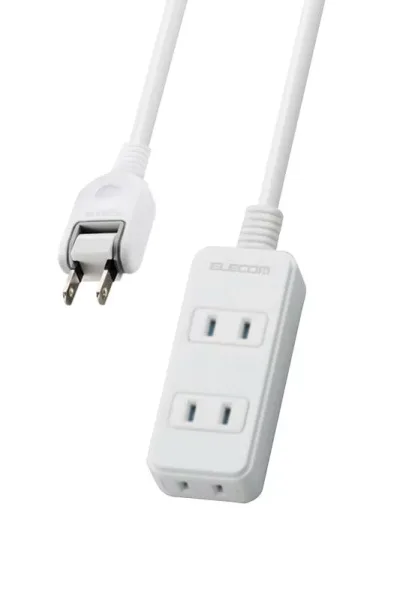 エレコム 電源タップ 雷ガード スウィングプラグ ほこりシャッター付 3個口 1m ホワイト T-KST02-22310WH