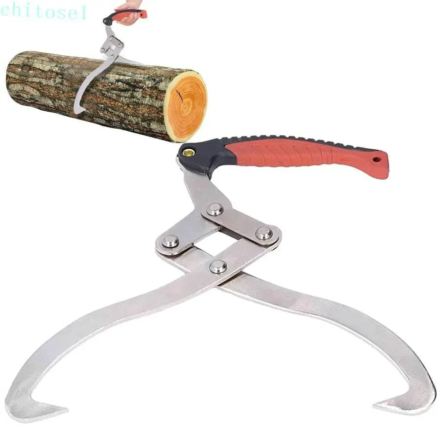 ログトング 43cm / 16.9in ログリフティングトング ロギングスキッドトング 木材スキッドトング 滑り止めハンドル付き 片手操作 プロフ