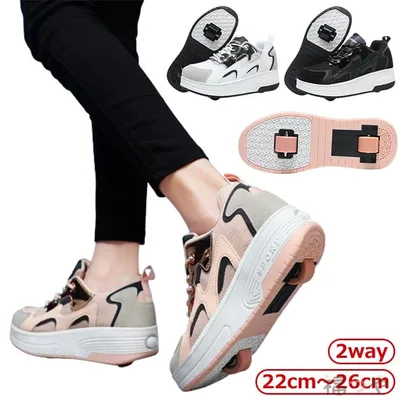 Girls, Kids, Children's Shoes, Two-Wheel Roller Shoes, Children's Roller Shoes, Children's Roller Skates, Children, Men's, Stylish, 2way, Children, Boys, Girls, Women's, Breathable, Roller Skates, Roller Sneakers, Students, Cool Athletic Shoes, Sneakers