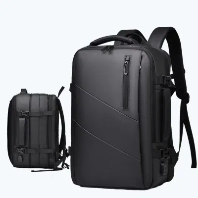 Business Backpack, Men's Backpack, Rucksack, Rucksack, Large Capacity, Water Repellent, 3-Way USB Charging, Anti-Theft Gusset Extension, 15.6 Inch PC, Multifunctional, Shockproof, Commuting, Business Trips, Travel