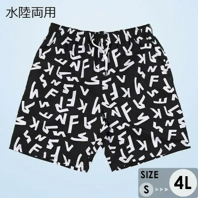 速乾 水着 水陸両用 海水パンツ 海パン サーフパンツ スイムショーツ サーフパンツ メンズ 水着 海パン ショートパンツ ハーフパンツ 大きいサイズS~4L ブラック アルファベット柄 スイムウェア 夏 夏服 夏物 ズボン eh023jcjcg5
