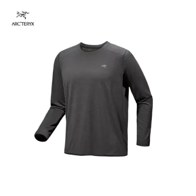 【ARC'TERYX アークテリクス】コーマック クルー ロングスリーブ メンズ Black Heather Tシャツ 長袖 紫外線カット機能 吸湿性 通気性 耐臭加工 トレイルランニング クライミング トレッキング アルパイン 山岳アクティビティ アウトドア 国内正規品