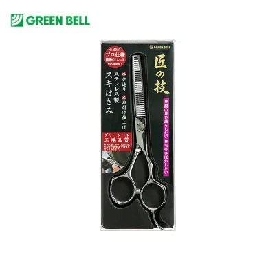 GREEN BELL グリーンベル 匠の技 ステンレス スキはさみ G-5021|スキばさみ 散髪 本手造り 本刃付け仕上げ ステンレス 日本製 |