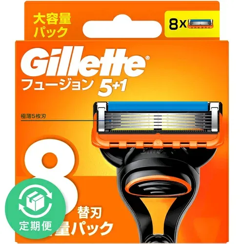 【メール便 送料無料】ジレット フュージョン替刃 8個入髭剃り シェービング Gillette P&G