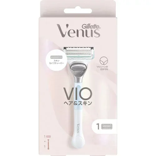【メール便 送料無料】P&Gジレット ヴィーナス VIOヘア&スキンカミソリ 本体+替刃1個付 (1セット)脱毛 VIOケア シェービング Gillette Venus