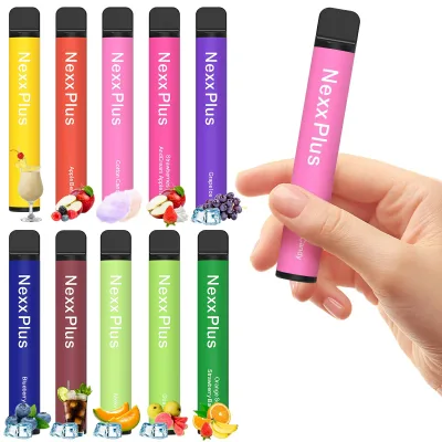 電子タバコ使い捨て NEXX PLUS ネクスプラス800パフ ニコチン0 タール0 VAPE ベイプ 水蒸気タバコ シーシャ 禁煙グッズ 減煙サポート フレーバー35種類メンソール フルーツ系煙多い 吸いごたえ 充電不要 送料無料 リピーター人気楽天ランキング1位