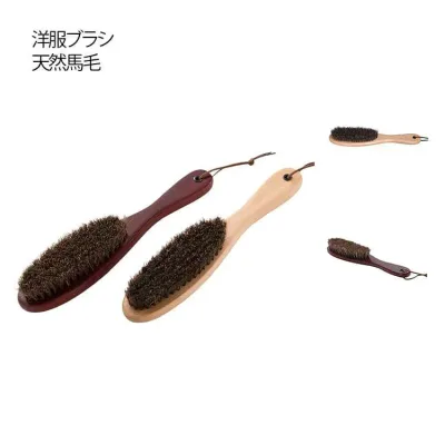 送料無料 ストラップ付き おしゃれ 花粉対策 汚れ落とし 埃取り 髪の毛 スーツブラシ 毛玉取り 混紡 ウール ニット 冬 馬毛ブラ