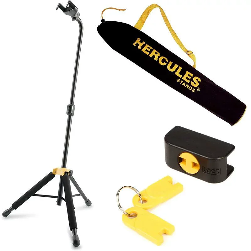 HERCULES GS414B PLUS+キャリングバッグ+ロックシステムセット ハーキュレスギタースタンド&GSB001+HA101