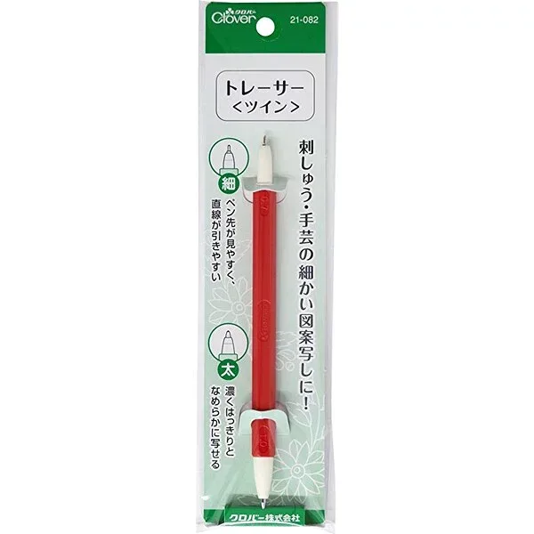 トレーサー ツイン 細線 太線 ボールチップタイプ 六角軸 クロバー 手芸 日本製 - メール便対象