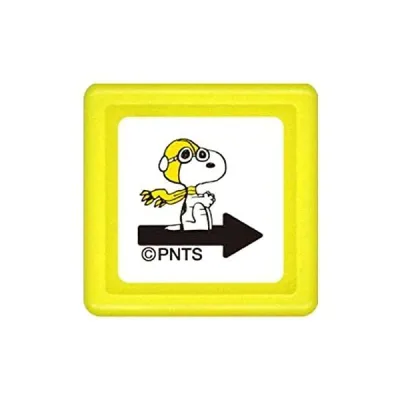 こどものかお スヌーピー ミニスタンプ浸透印 矢印 - メール便対象