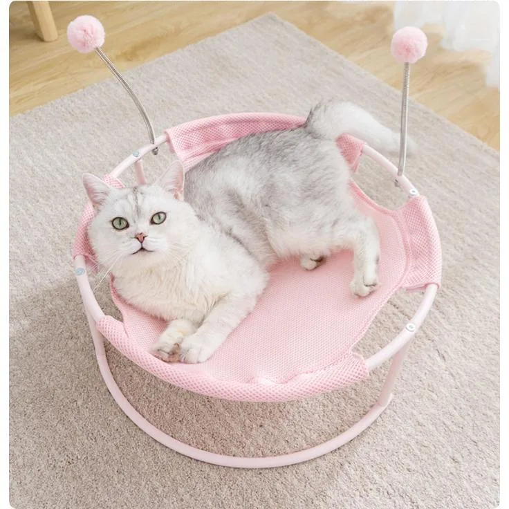 猫 ベッド 猫ハンモック ペットベッド 犬猫用 キャット ハンモック 安定な構造 組立簡単 四季適用老人の日