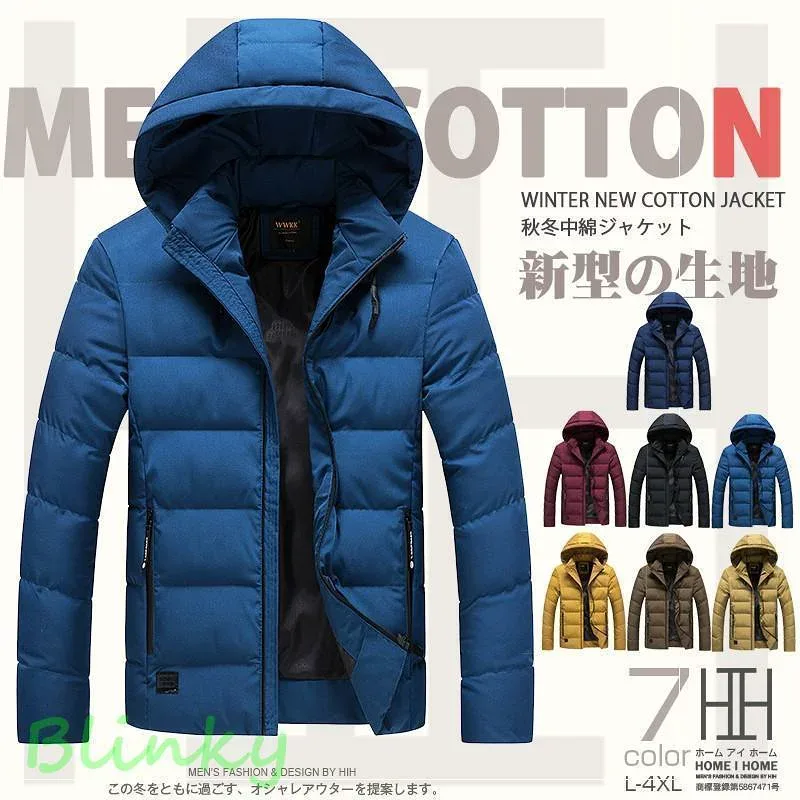 中綿ジャケット メンズ 中綿コート メンズ アウター フード メンズアウター 冬 カラフル シンプル 冬服 カジュアル老人の日