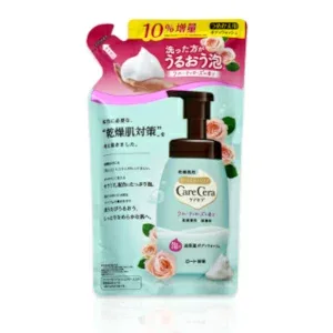 ロート ケアセラ泡の高保湿ボディウォッシュ フルーティローズの香り 詰替385mL
