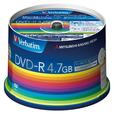 データ用DVD-R 4.7GB 1-16倍速 ホワイトワイドプリンタブル スピンドルケース 1パック(50枚) DHR47JP50V3 #
