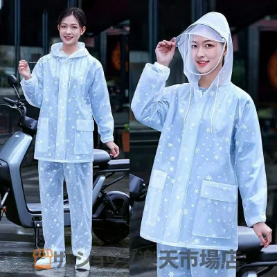 5色 レインコート 自転車 上下セット レディース メンズ レインポンチョ ロングパンツ 雨合羽 撥水 袖あり 雨具 雨ガッパ レインウェア バイク