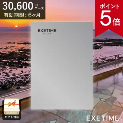 【ポイント5倍】カタログギフト 旅行 EXETIME(エグゼタイム)シルバー 30000円コース 3万円 宿泊 温泉 旅行券 ギフト JTB 体験 贈答 内祝い お祝い お返し 出産内祝い 結婚内祝い 引き出物 プレゼント 秋ギフト 敬老の日