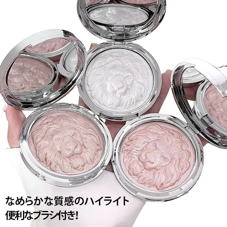 ハイライト ツヤ感 フェイスカラー ハイライトクリーム ツヤ肌 デコルテ ラメ フェイスカラー 立体感 光沢 メイクアップ 鼻 パウダーハイライト アイメイク 密着感 ブラシ付き ギフト メイク