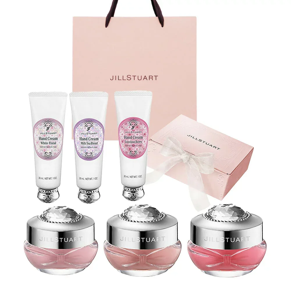 JILLSTUART/ジルスチュアート リップマスク& ハンドクリーム ギフトセット (ラシャスベリー・ミルクティーブレンド・ホワイトフローラル)誕生日 プレゼント ギフト ショッパー付き 贈り物 ラッピング済