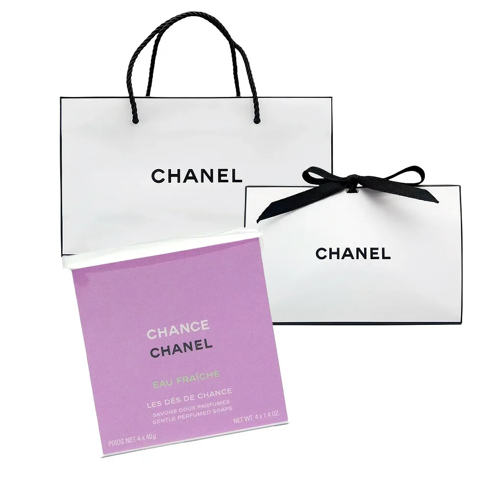CHANEL シャネル チャンス オー フレッシュ レ サヴォン -限定品 4×40g/石けん 誕生日 プレゼント ギフト ショッパー付き 贈り物 ラッピング