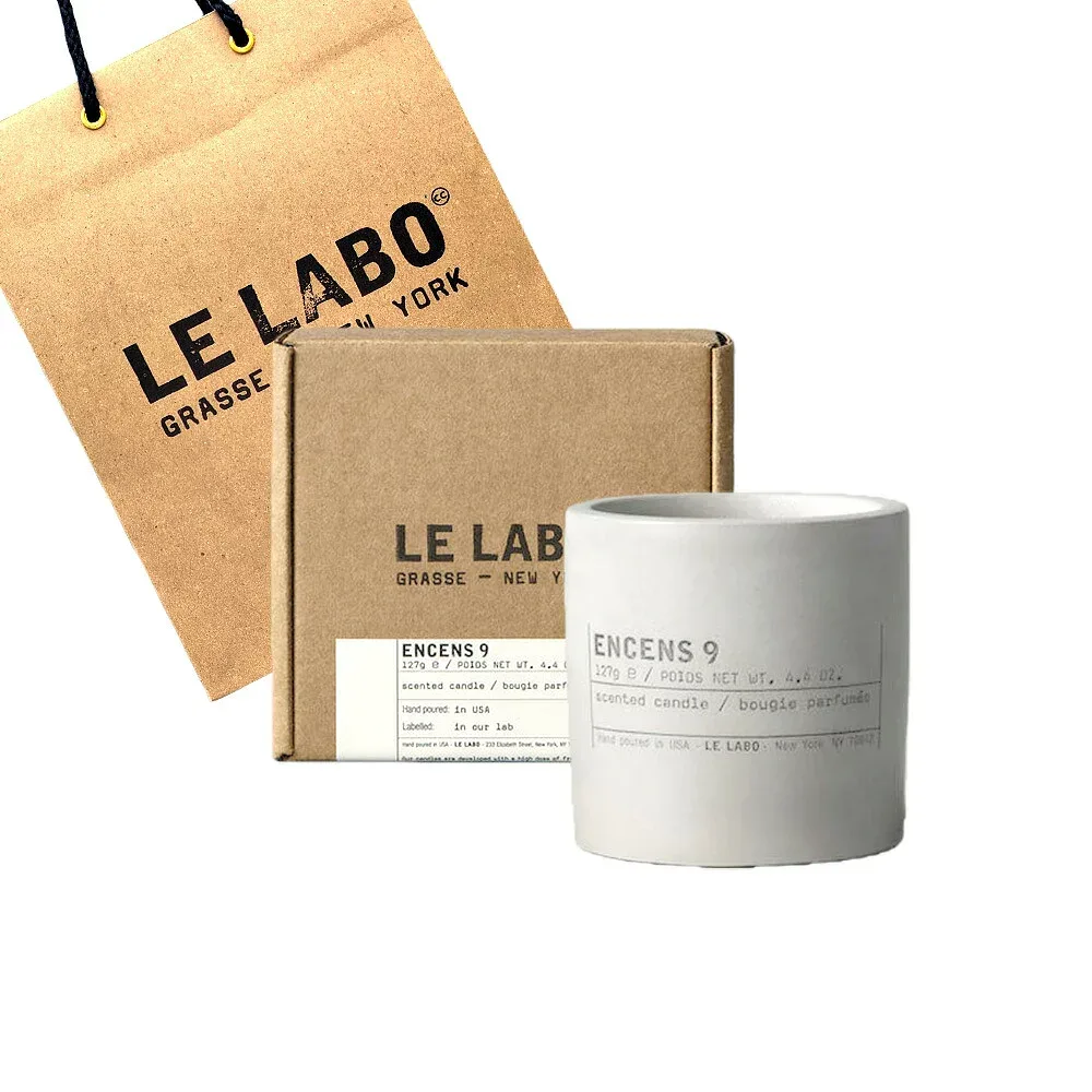 ル ラボ (Le labo)ENCENS 9 (オンソン 9) 127g/ ミディアム コンクリート キャンドル 【公式BOXラッピング】紙袋ショッパー付き ギフト プレゼント 誕生日